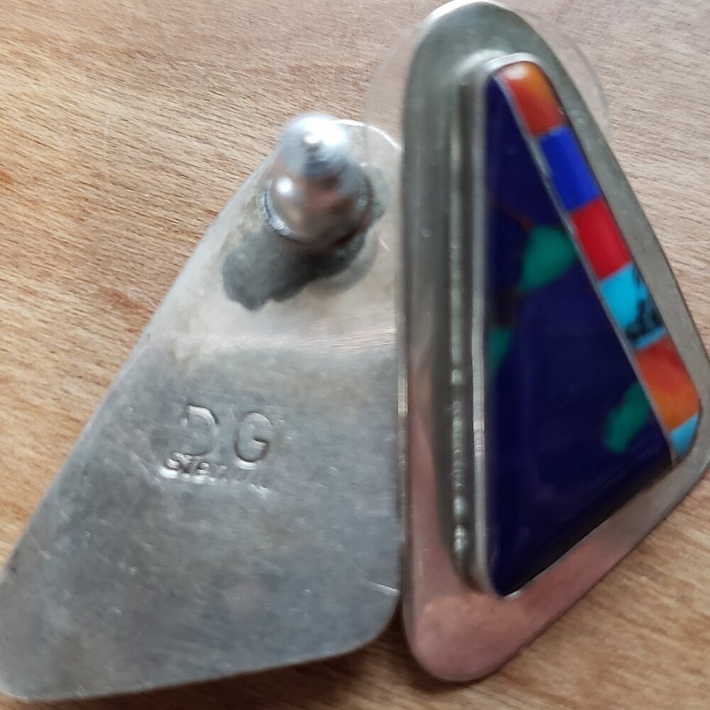 Southwestern style sterling earrings